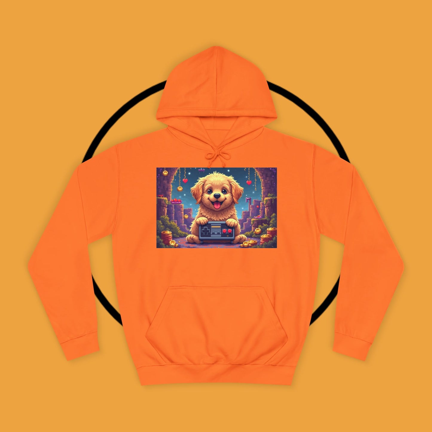 Pixel Pup Gamer Hoodie: Retro Gaming Meets Adorable Fluff
