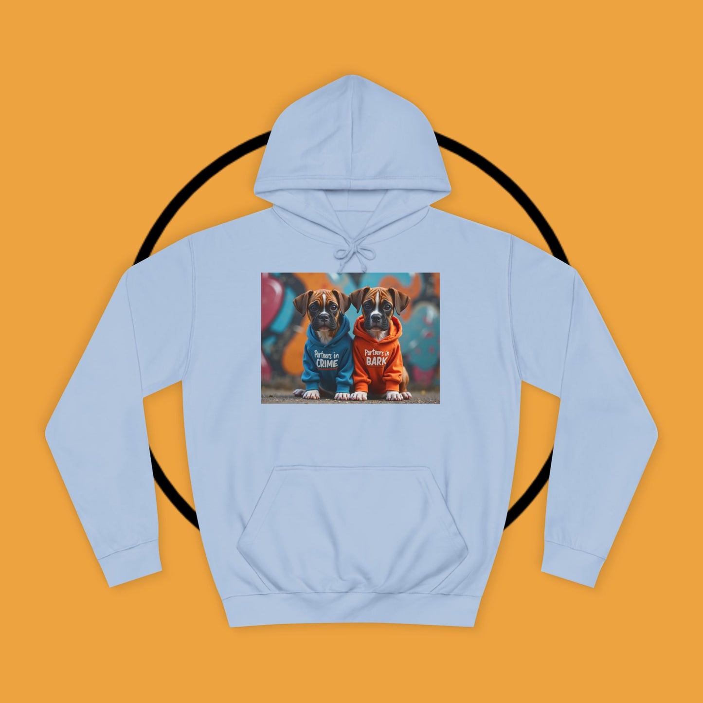 Partners in Crime & Bark Boxer Hoodie | Best Friends Dog Gift | Matching Pet Apparel | Friendship Goals