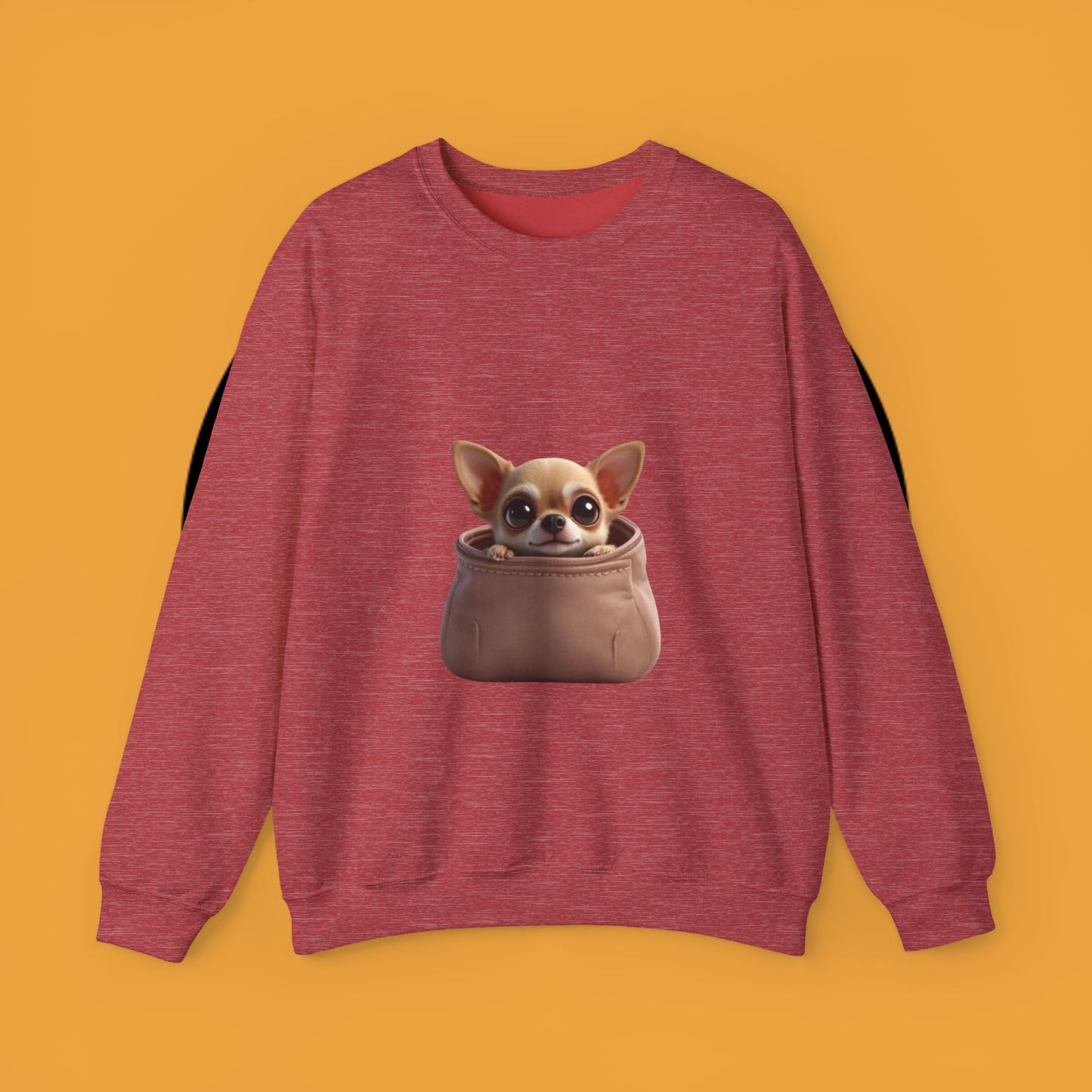 Pocket Chihuahua Sweatshirt - Cute Purse Puppy Design | Small Dog Lover Gift Crewneck