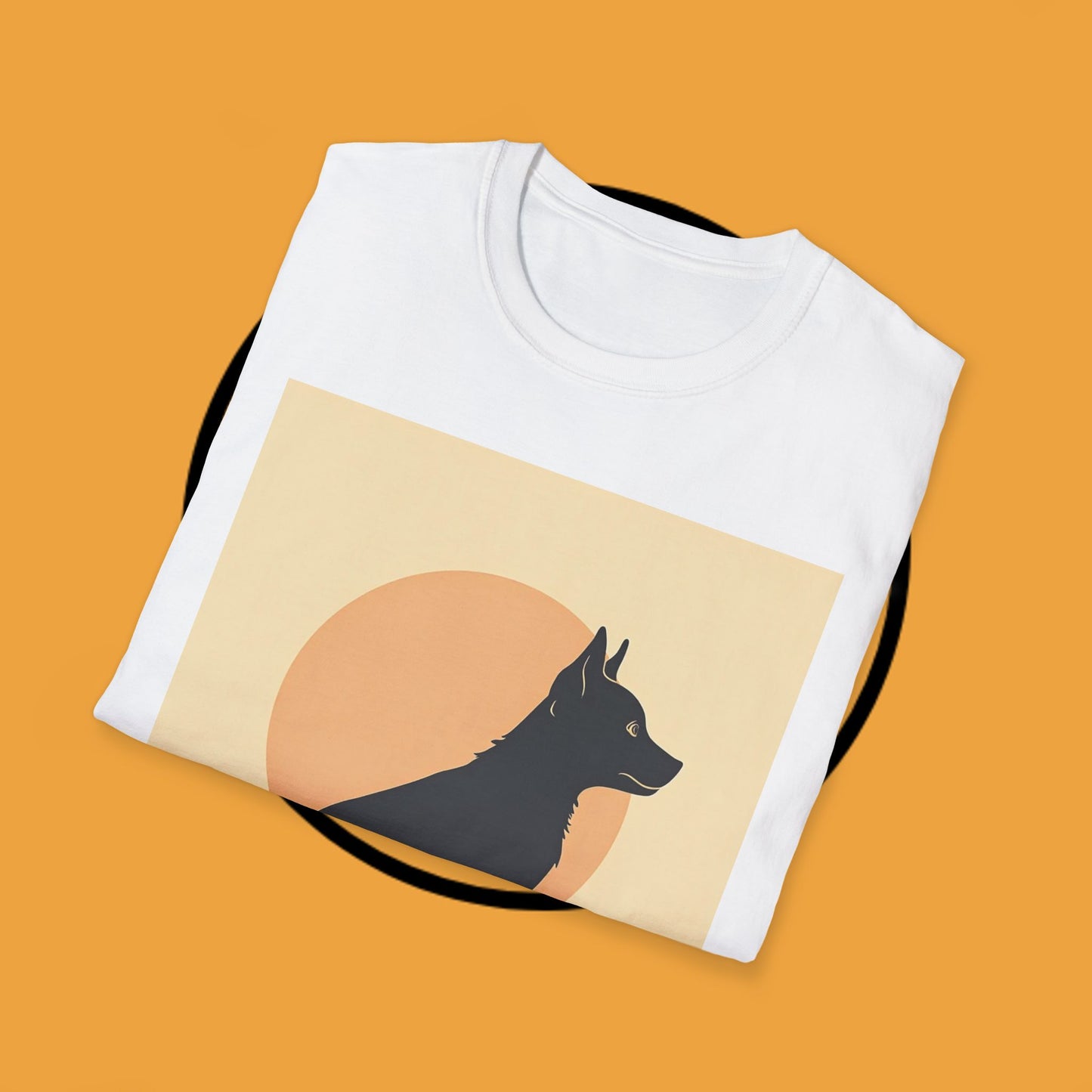 Border Collie Silhouette T-Shirt - Minimalist Sunset Design | Dog Lover Graphic Tee
