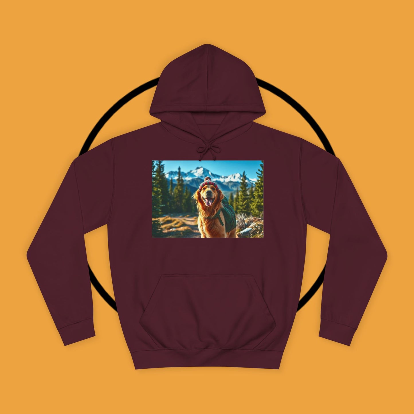 Adventure Awaits – Golden Retriever Mountain Hike Hoodie - Unisex Hoodies