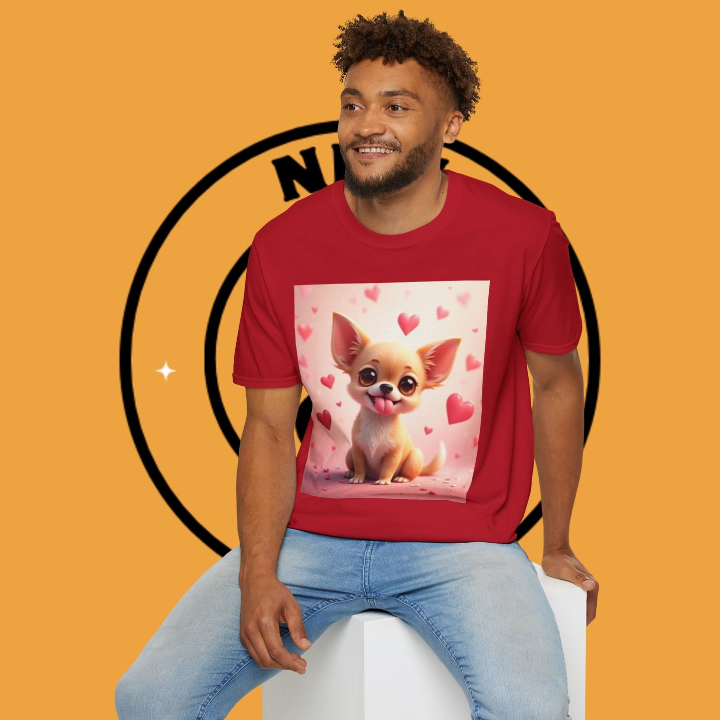 Cute Chihuahua Puppy Love Heart T-Shirt - Funny Dog Lover Gift Tee | Kawaii Pet Apparel