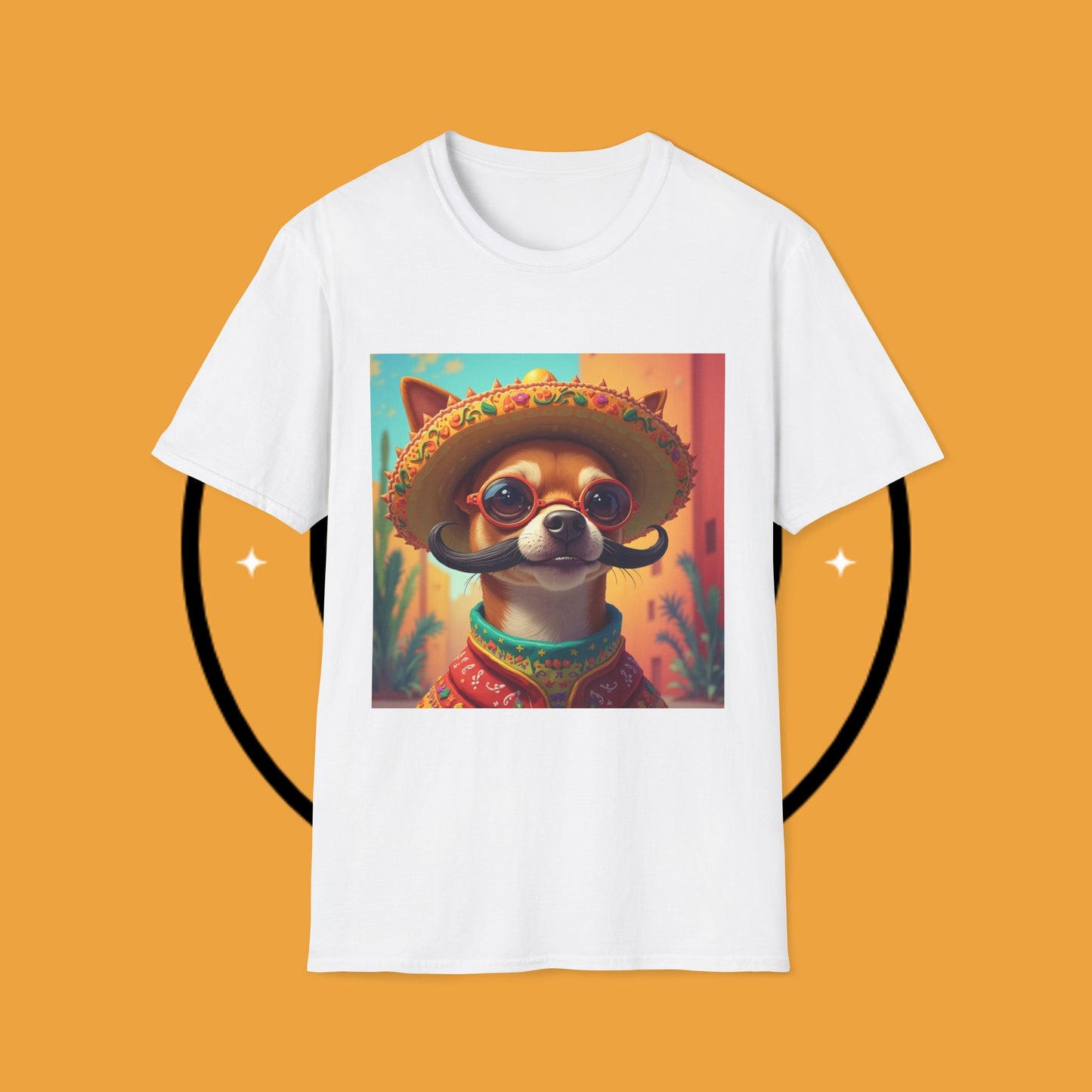 Mexican Mariachi Chihuahua T-Shirt - Cinco de Mayo Dog Art - Festive Sombrero Pet Tee - Cultural Celebration Shirt