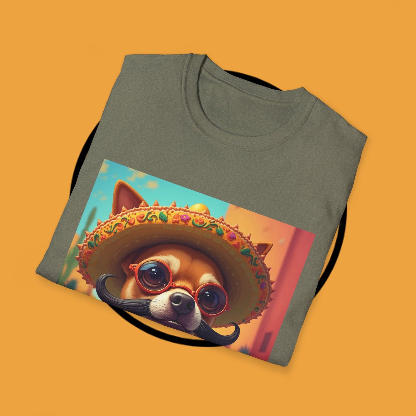 Mexican Mariachi Chihuahua T-Shirt - Cinco de Mayo Dog Art - Festive Sombrero Pet Tee - Cultural Celebration Shirt