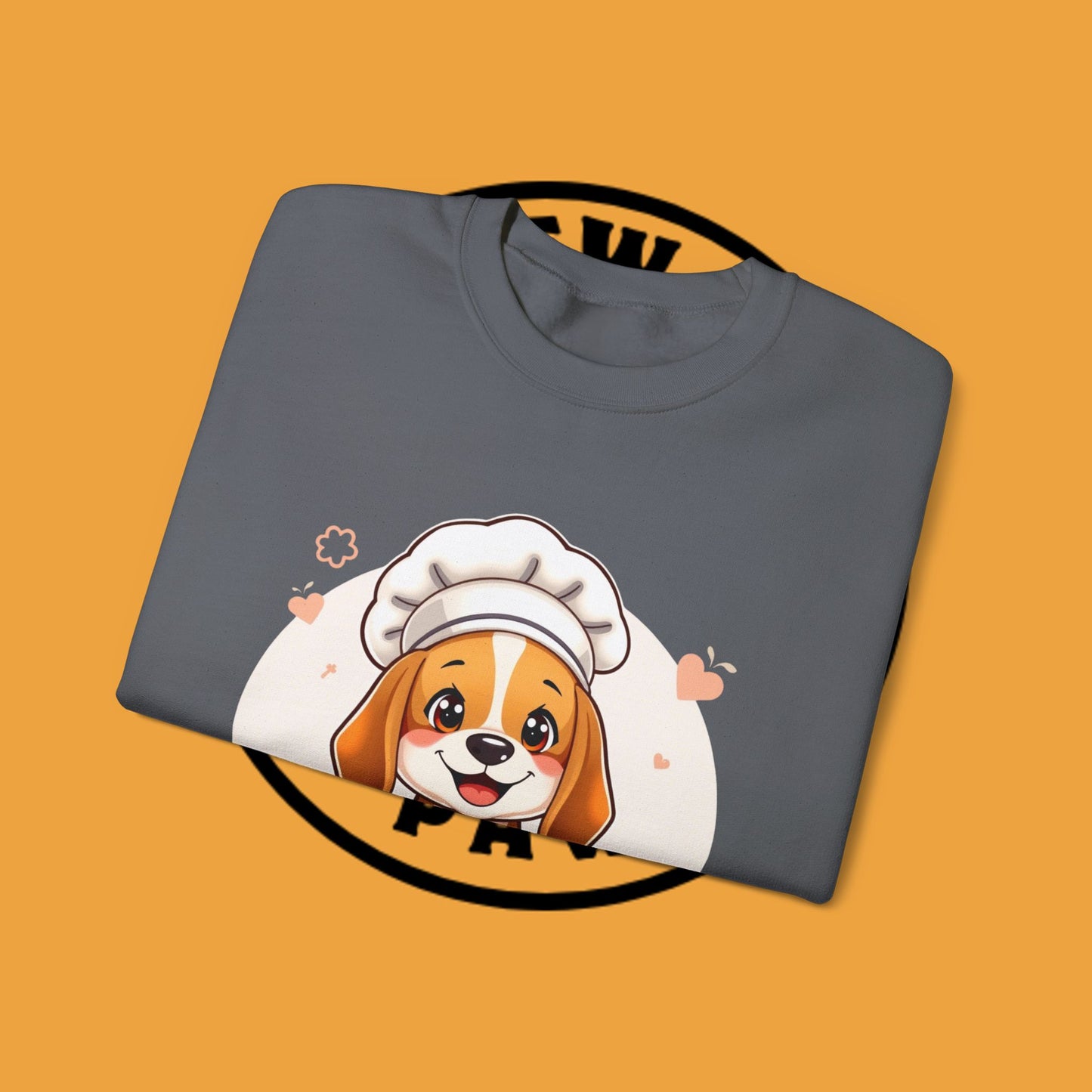 Chef Dog Crewneck Sweatshirt - Kawaii Beagle Design with Chef Hat