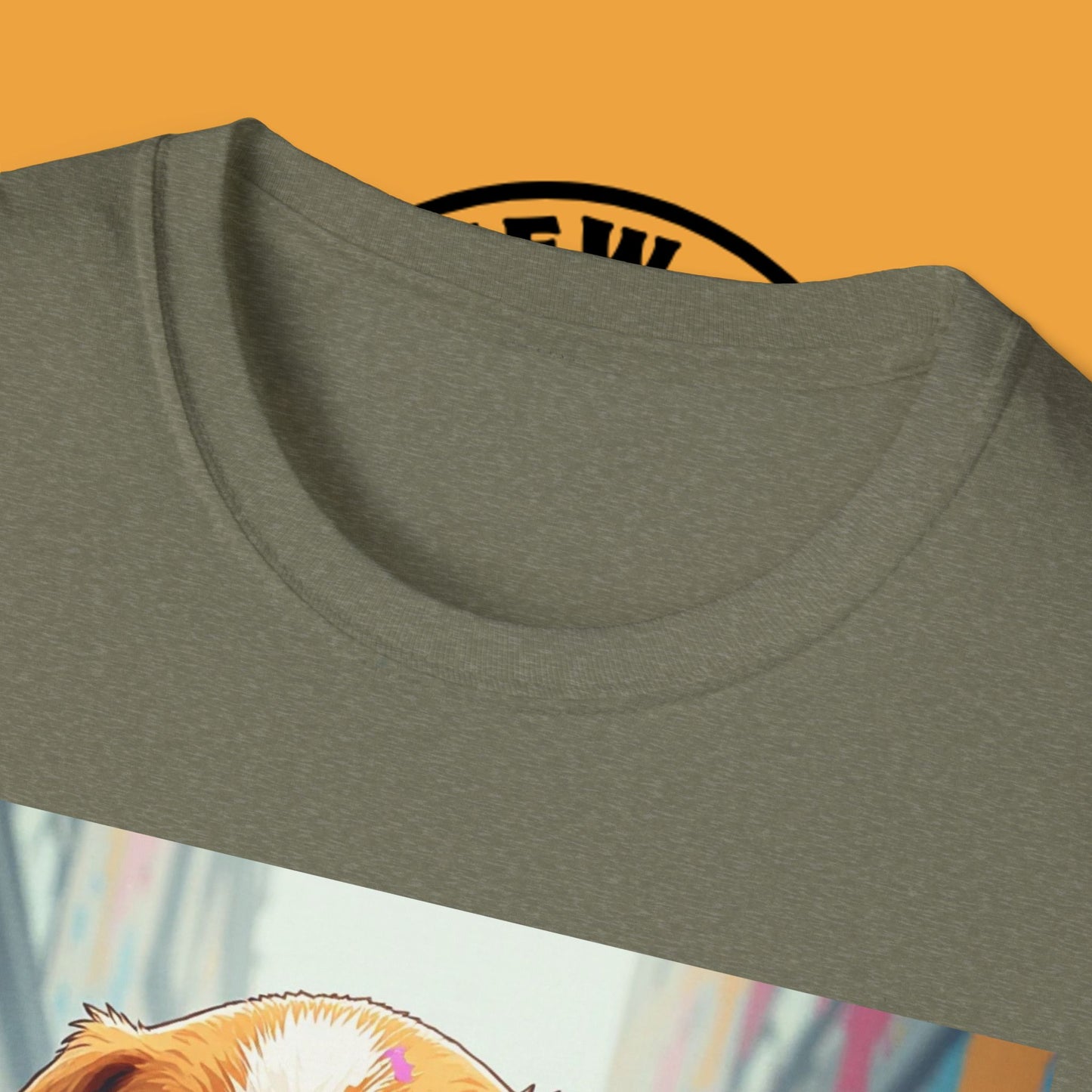 Beagle Street Art T-Shirt - Urban Paint Splatter Dog Design | Artistic Puppy Graffiti Tee for Creative Souls