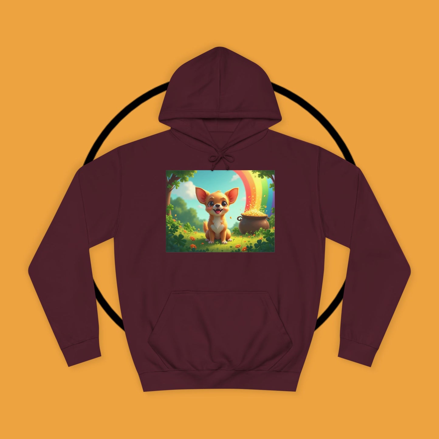 Lucky Rainbow Chihuahua Hoodie - St. Patrick's Day Magical Puppy Sweatshirt
