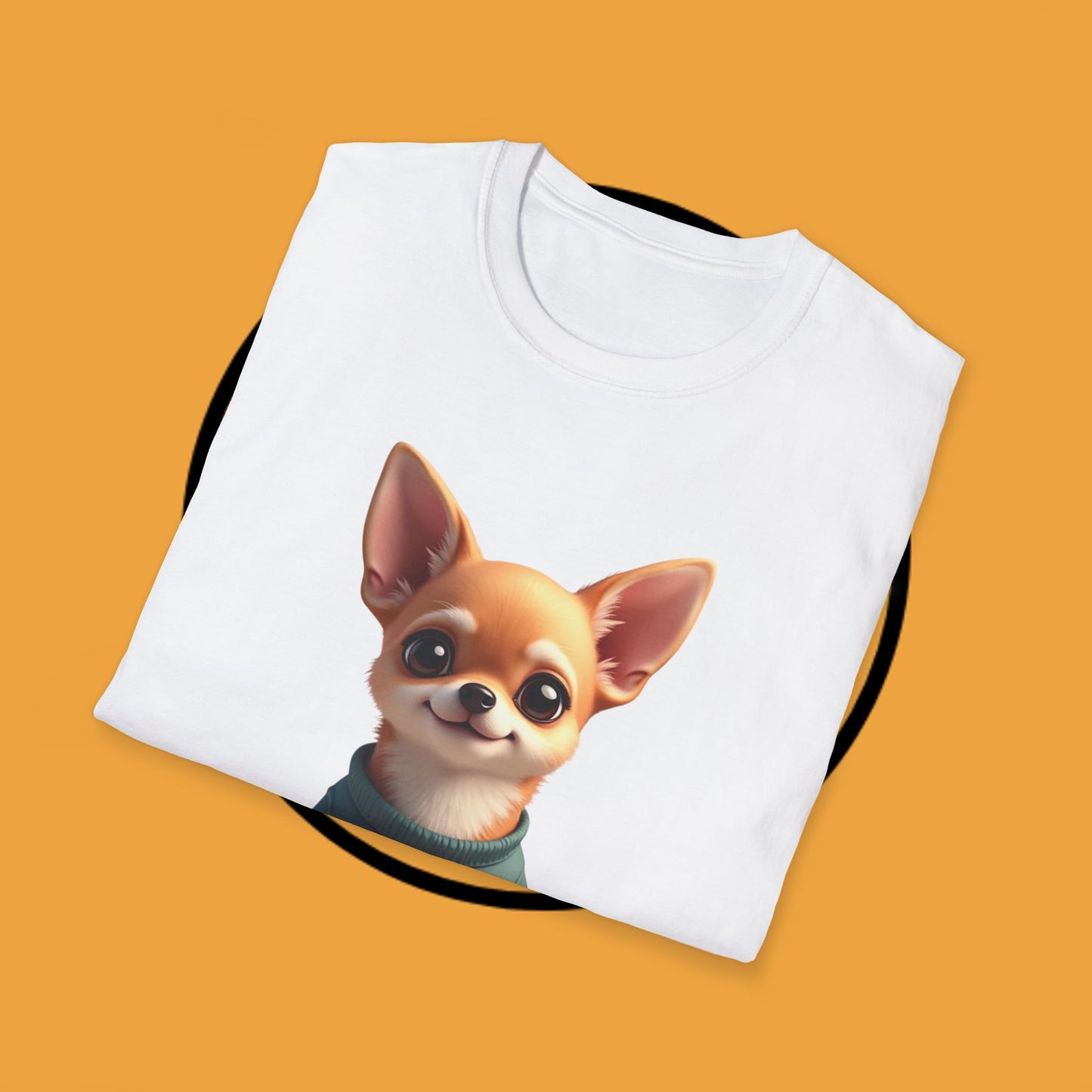 No Bad Vibes Chihuahua T-Shirt - Positive Energy Dog Art - Peace Symbol Pet Tee - Mental Health Wellness Shirt
