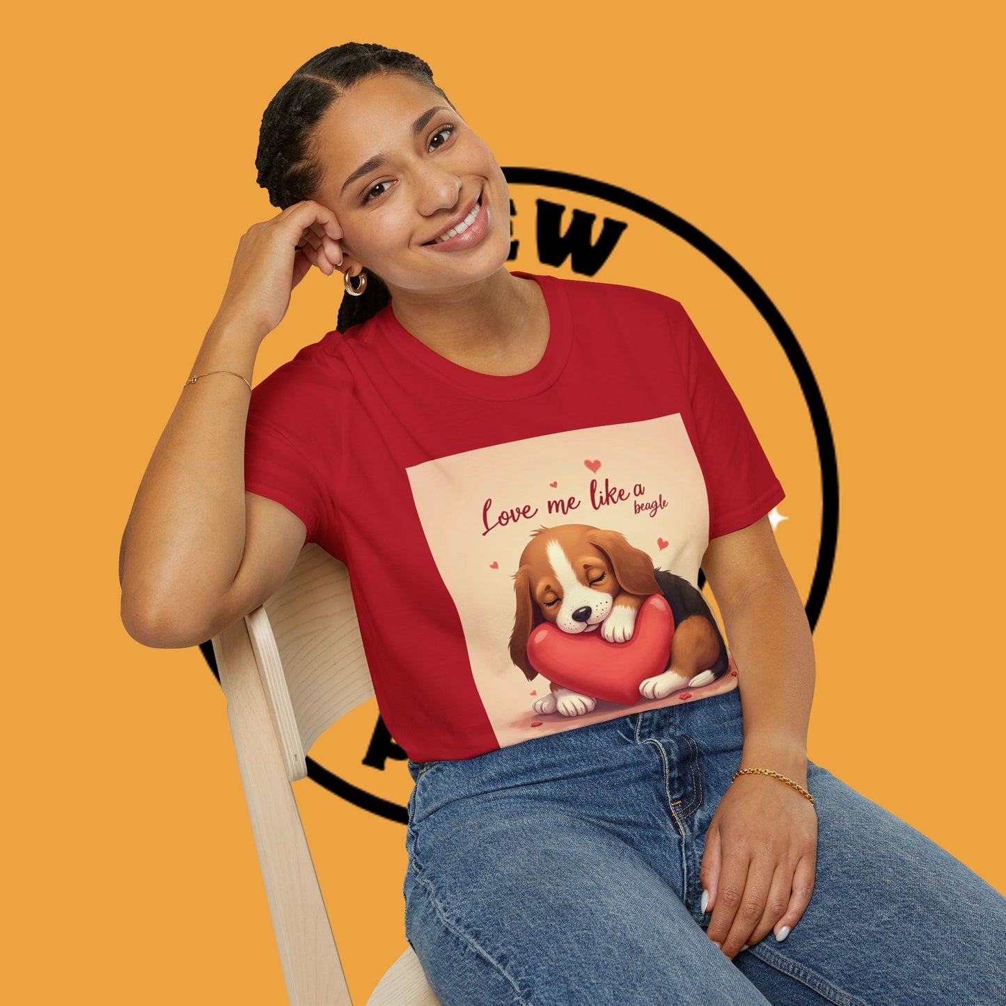 "Love Me Like a Beagle" Valentine's Day T-Shirt - Cute Dog Lover Gift | Romantic Puppy Heart Tee