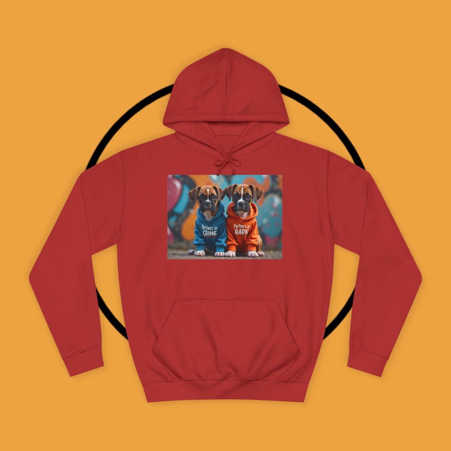 Partners in Crime & Bark Boxer Hoodie | Best Friends Dog Gift | Matching Pet Apparel | Friendship Goals