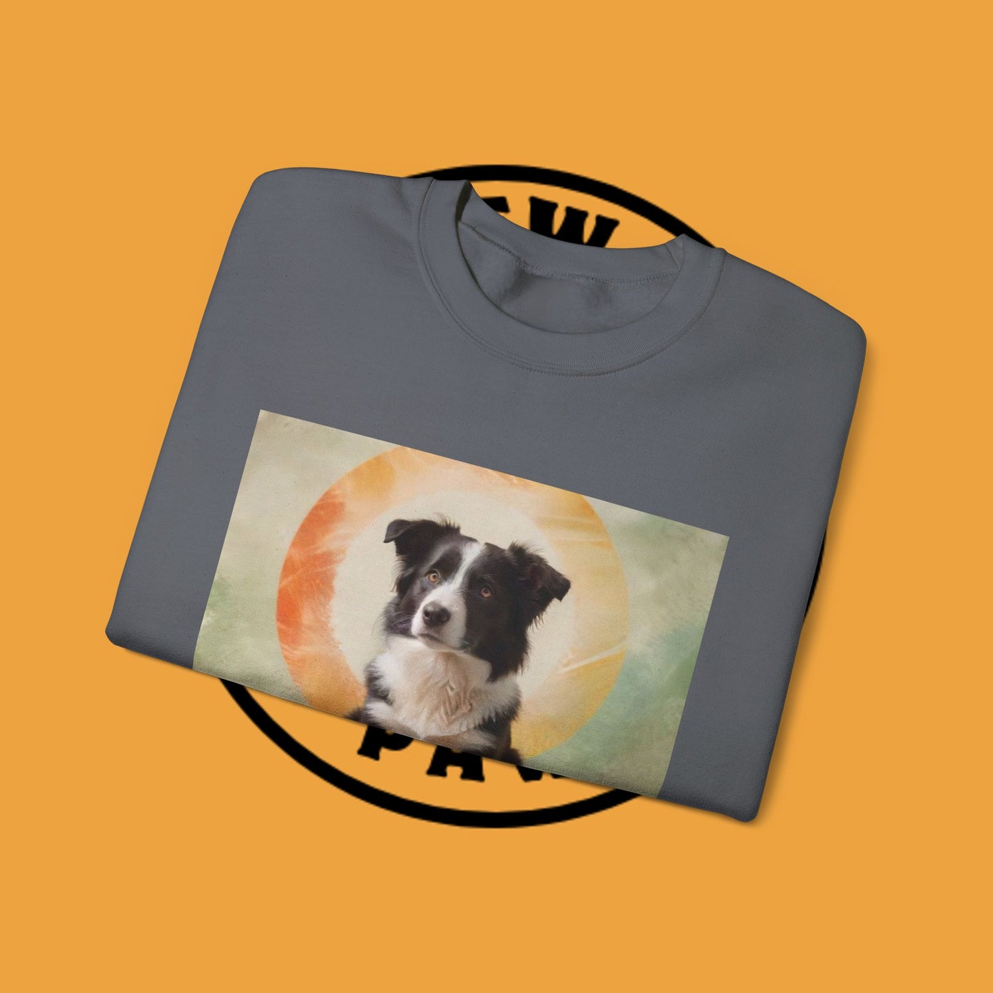 Zen Border Collie Yoga Dog Crewneck Sweatshirt - Meditation Pet Lover Gift | Spiritual Animal Art
