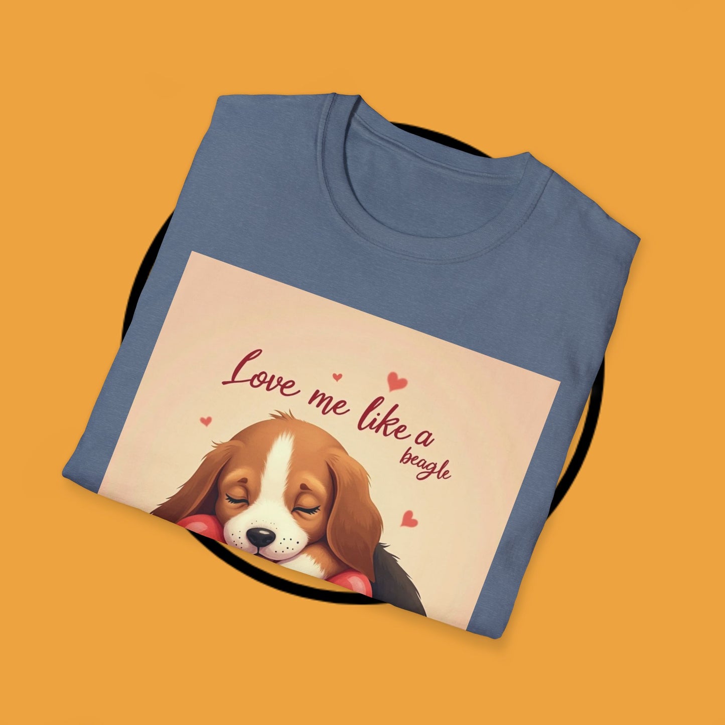 "Love Me Like a Beagle" Valentine's Day T-Shirt - Cute Dog Lover Gift | Romantic Puppy Heart Tee