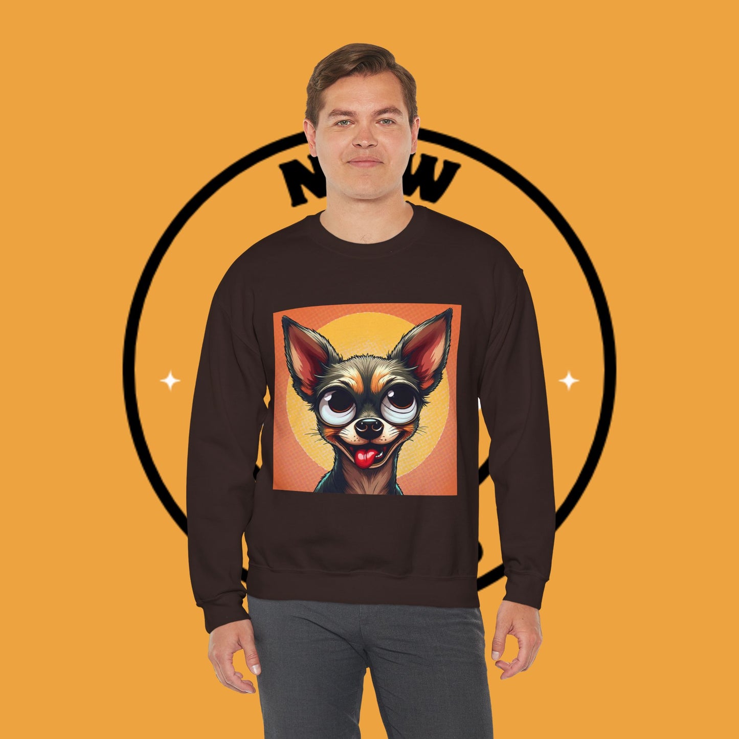 Cute Chihuahua Crewneck Sweatshirt - Funny Dog Lover Gift | Adorable Pet Portrait Pullover