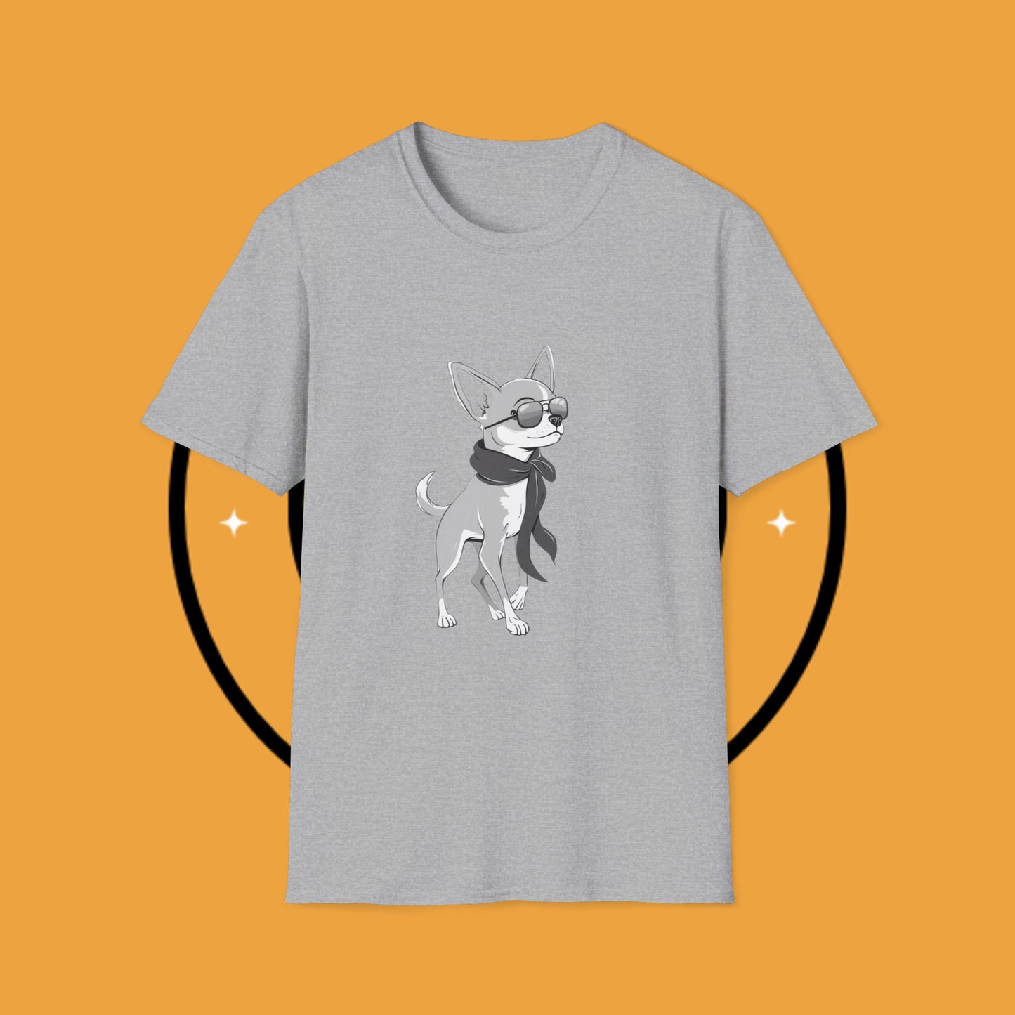 🕶️ Cool Chihuahua Sunglasses T-Shirt - Stylish Dog Aviator Scarf Tee | Hipster Pet Fashion Shirt 🕶️