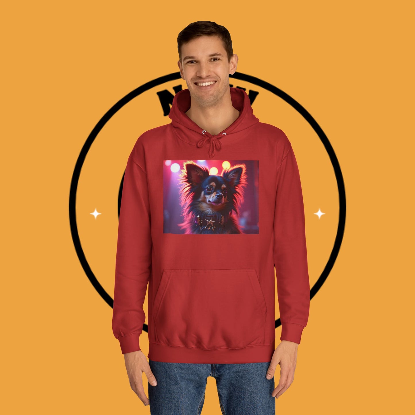 Glamorous Long-Haired Chihuahua Hoodie - Luxury Dog Portrait Pullover