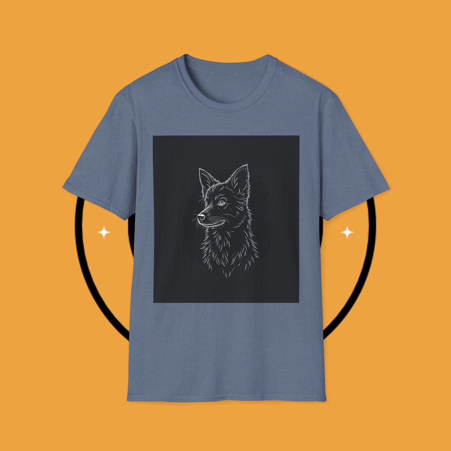 Premium Border Collie Portrait T-Shirt - Minimalist Black & White Design | Dog Lover Graphic Tee