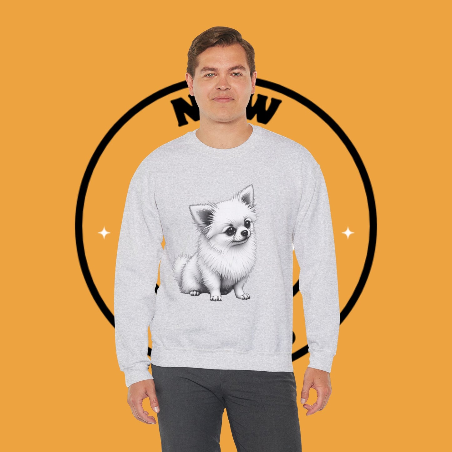 Classic Chihuahua Sketch Sweatshirt | Black White Dog Portrait | Artistic Pet Lover Gift