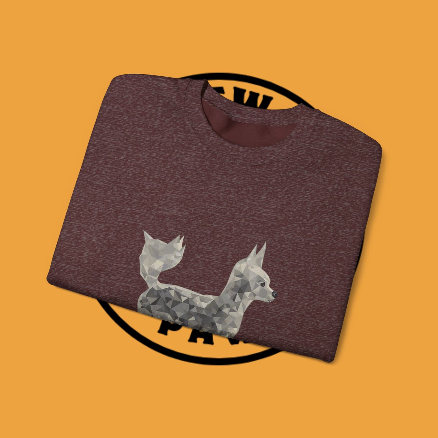 Geometric Chihuahua Sweatshirt | Low Poly Dog Art Crewneck | Modern Pet Lover Gift