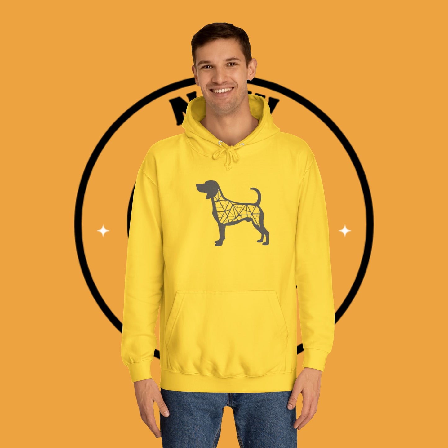πΊ Geometric Beagle Hoodie - Modern Art Meets Canine Love! π¨ - Unisex Hoodie