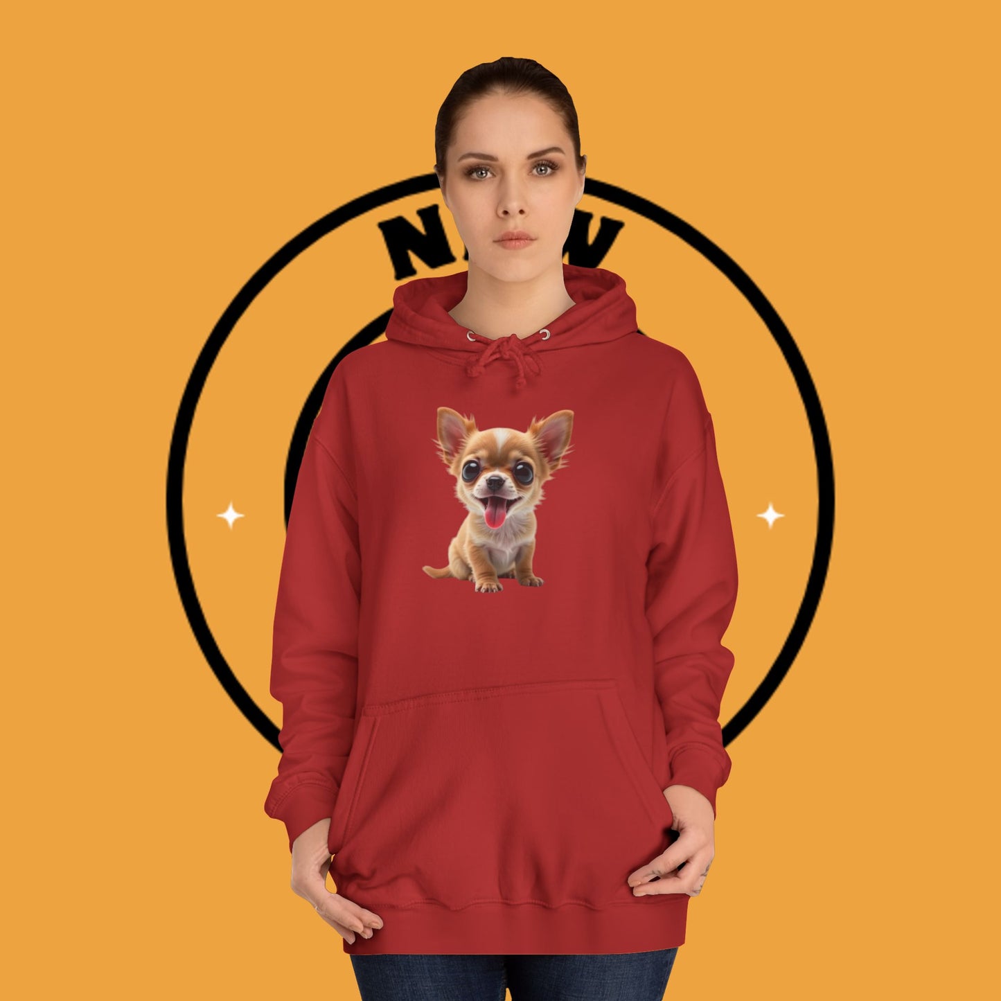 Adorable Chihuahua Puppy Hoodie - Cute Dog Lover Pullover Sweatshirt