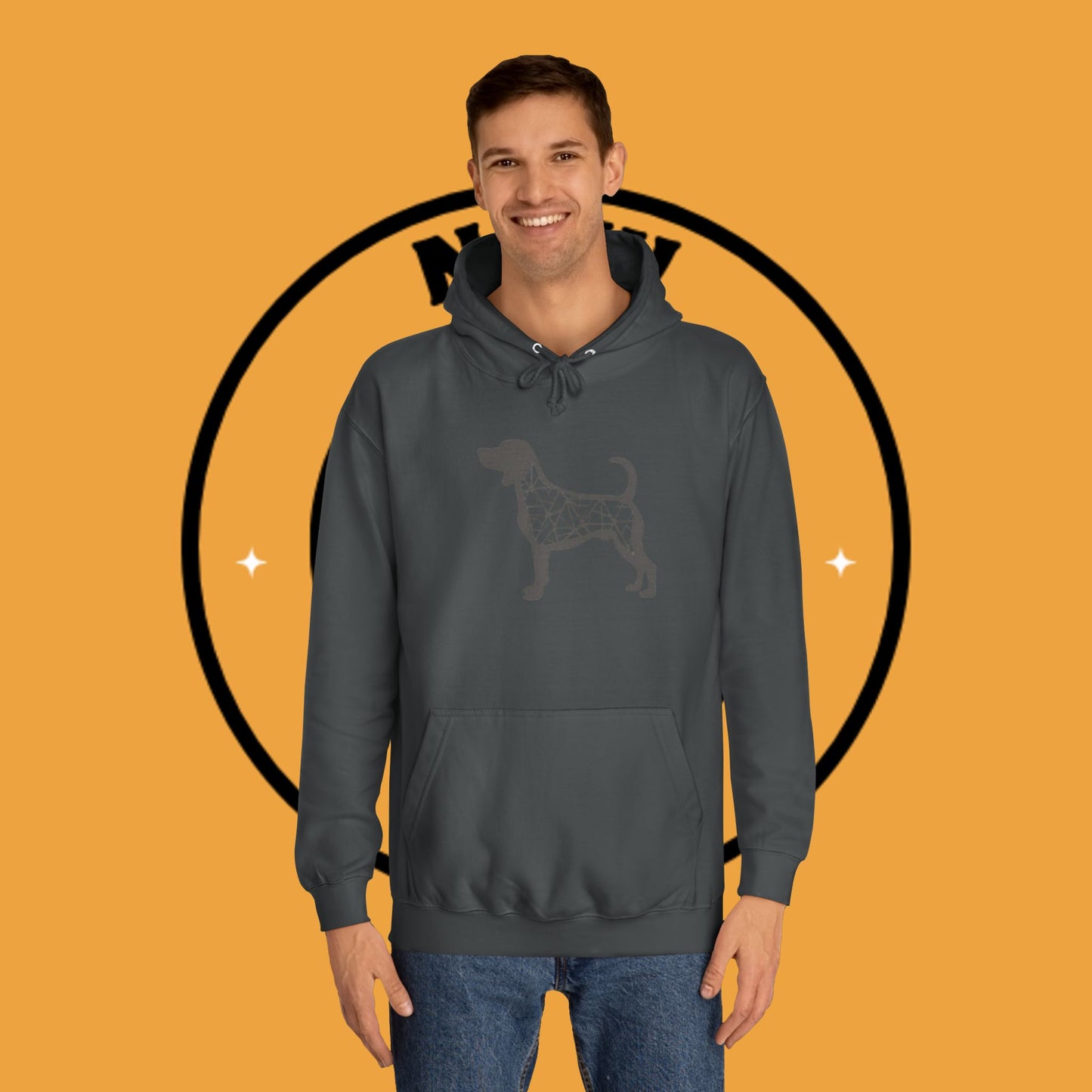 πΊ Geometric Beagle Hoodie - Modern Art Meets Canine Love! π¨ - Unisex Hoodie