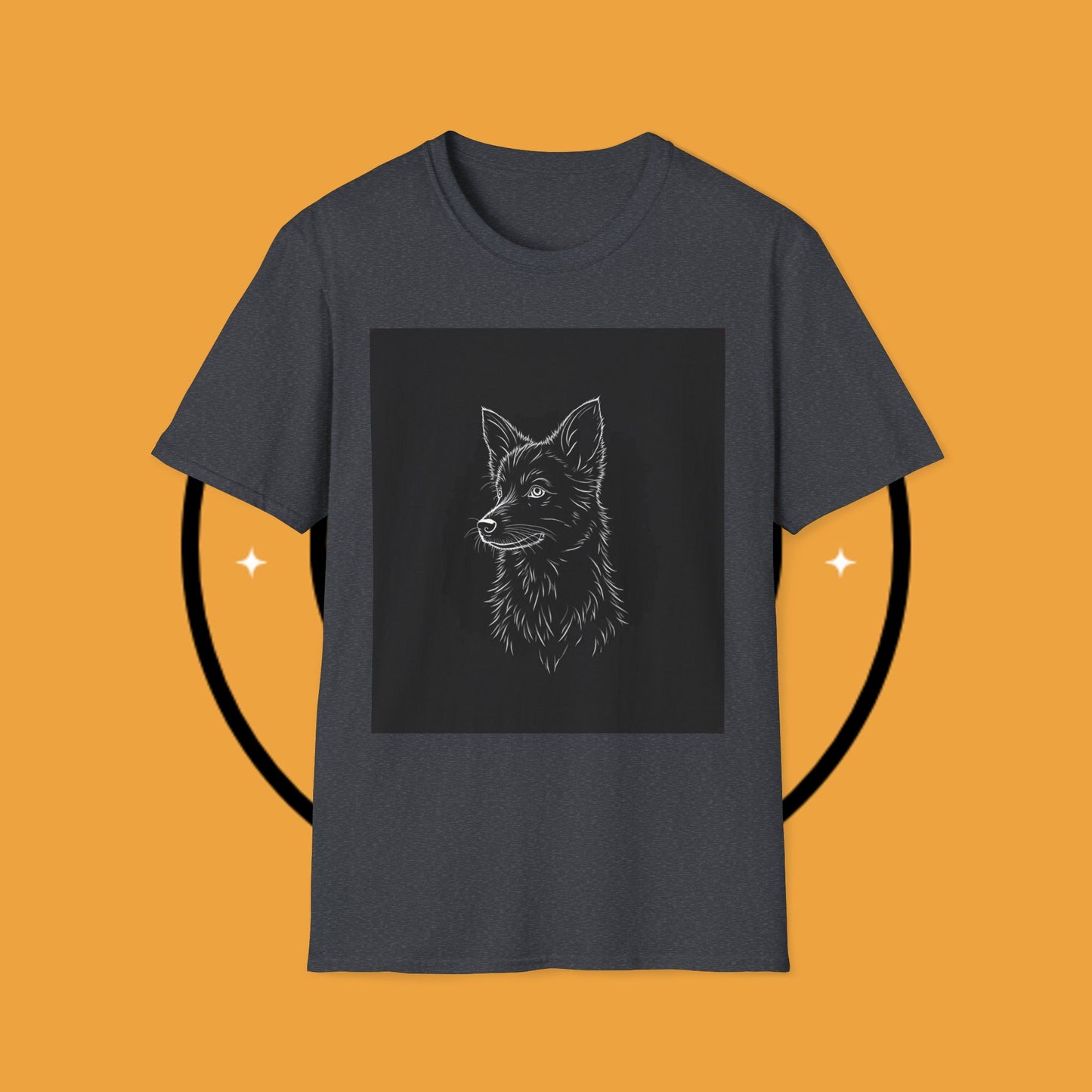 Premium Border Collie Portrait T-Shirt - Minimalist Black & White Design | Dog Lover Graphic Tee