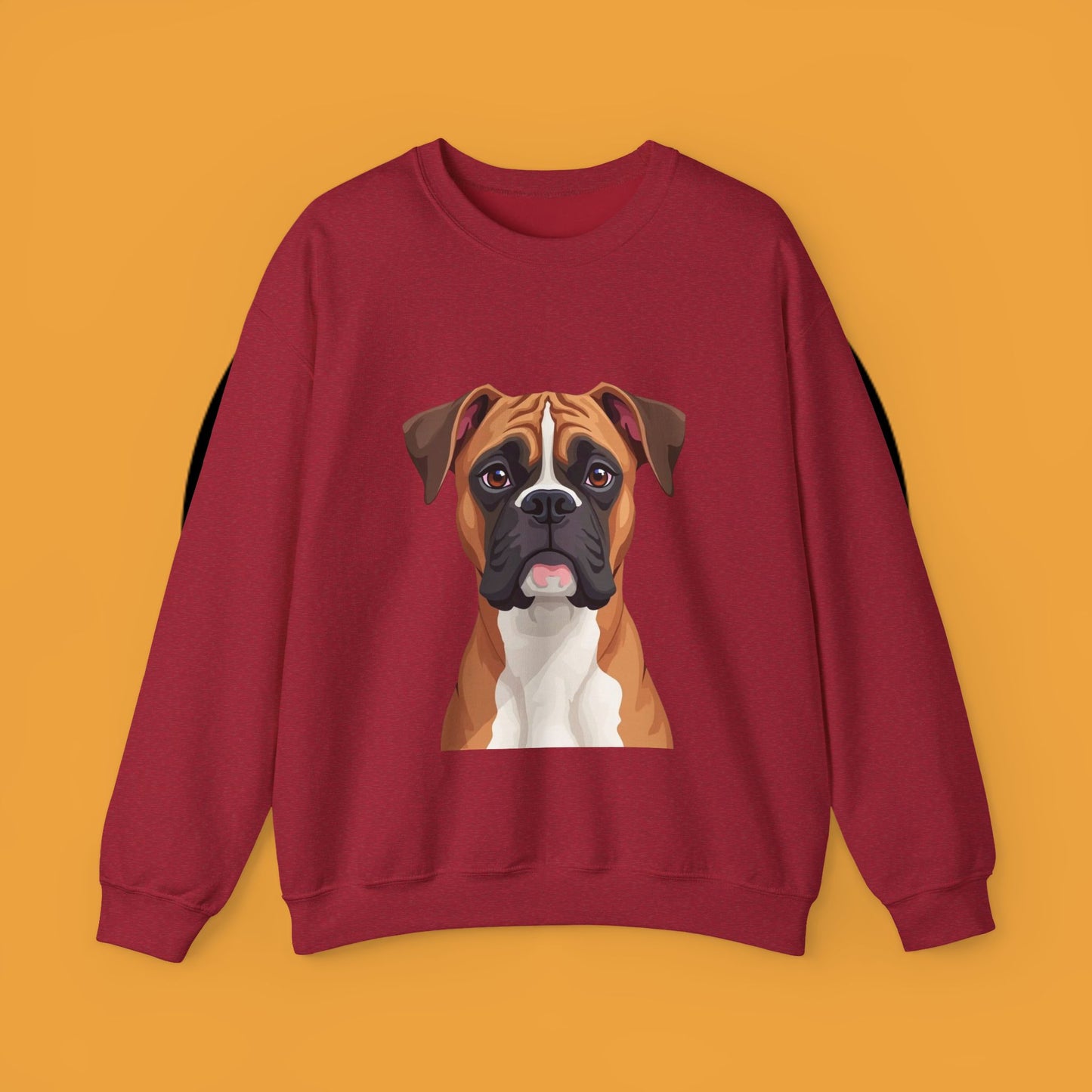 Classic Boxer Dog Portrait Crewneck Sweatshirt | Elegant Dog Lover Gift | Minimalist Boxer Art