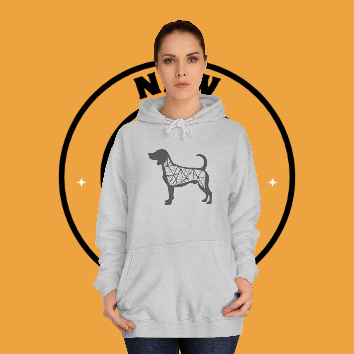 πΊ Geometric Beagle Hoodie - Modern Art Meets Canine Love! π¨ - Unisex Hoodie