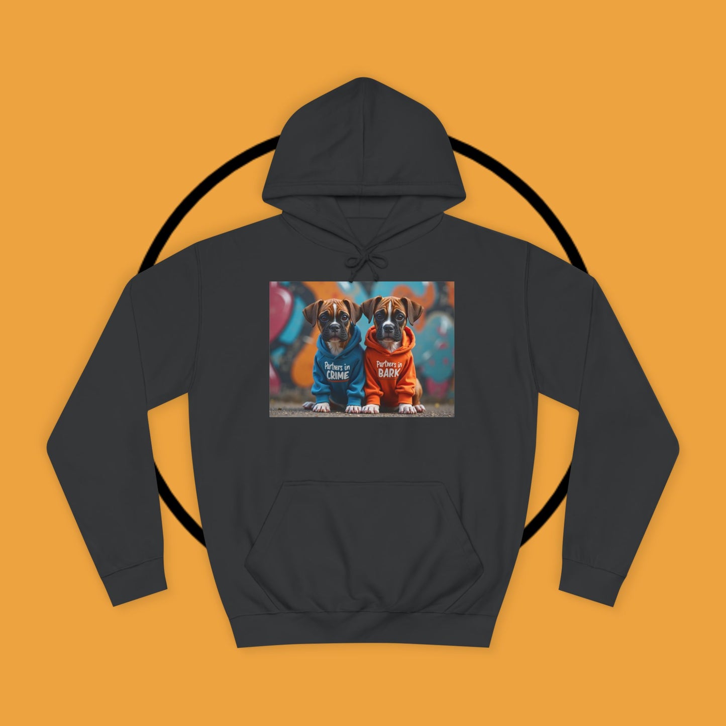 Partners in Crime & Bark Boxer Hoodie | Best Friends Dog Gift | Matching Pet Apparel | Friendship Goals