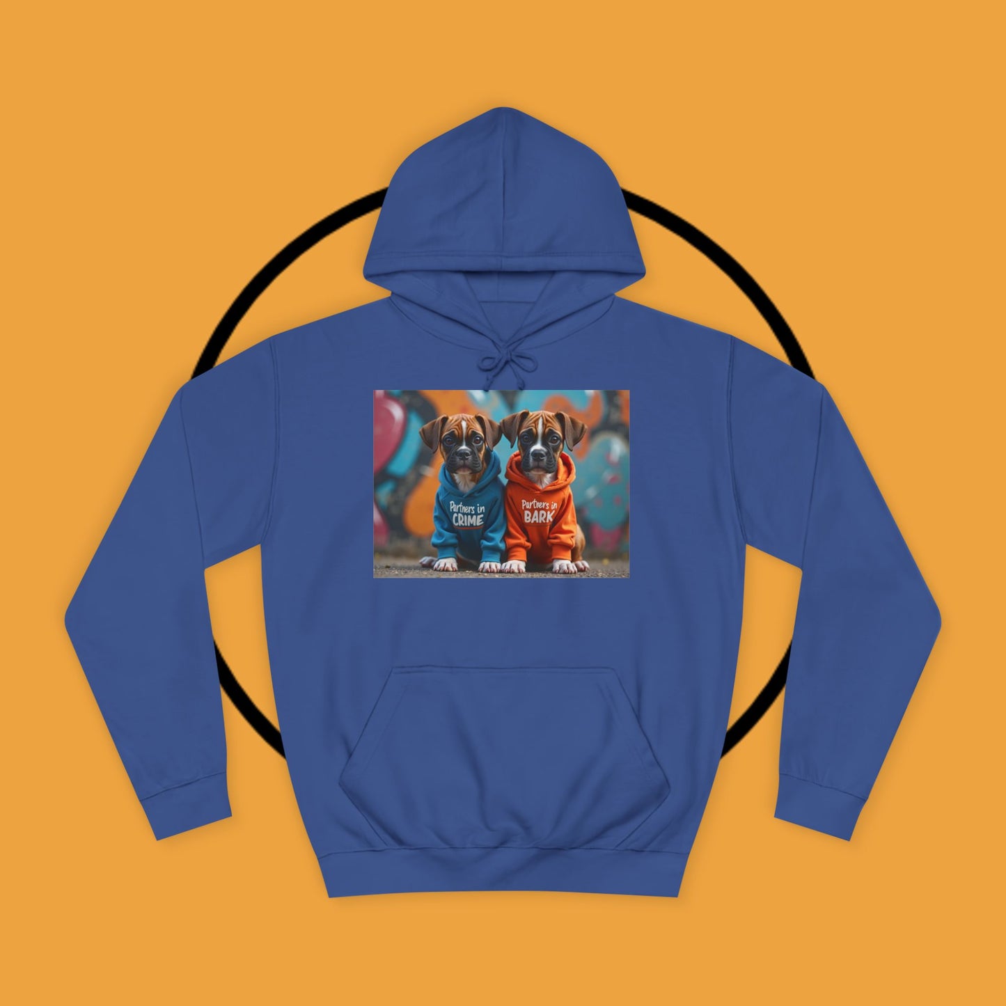 Partners in Crime & Bark Boxer Hoodie | Best Friends Dog Gift | Matching Pet Apparel | Friendship Goals