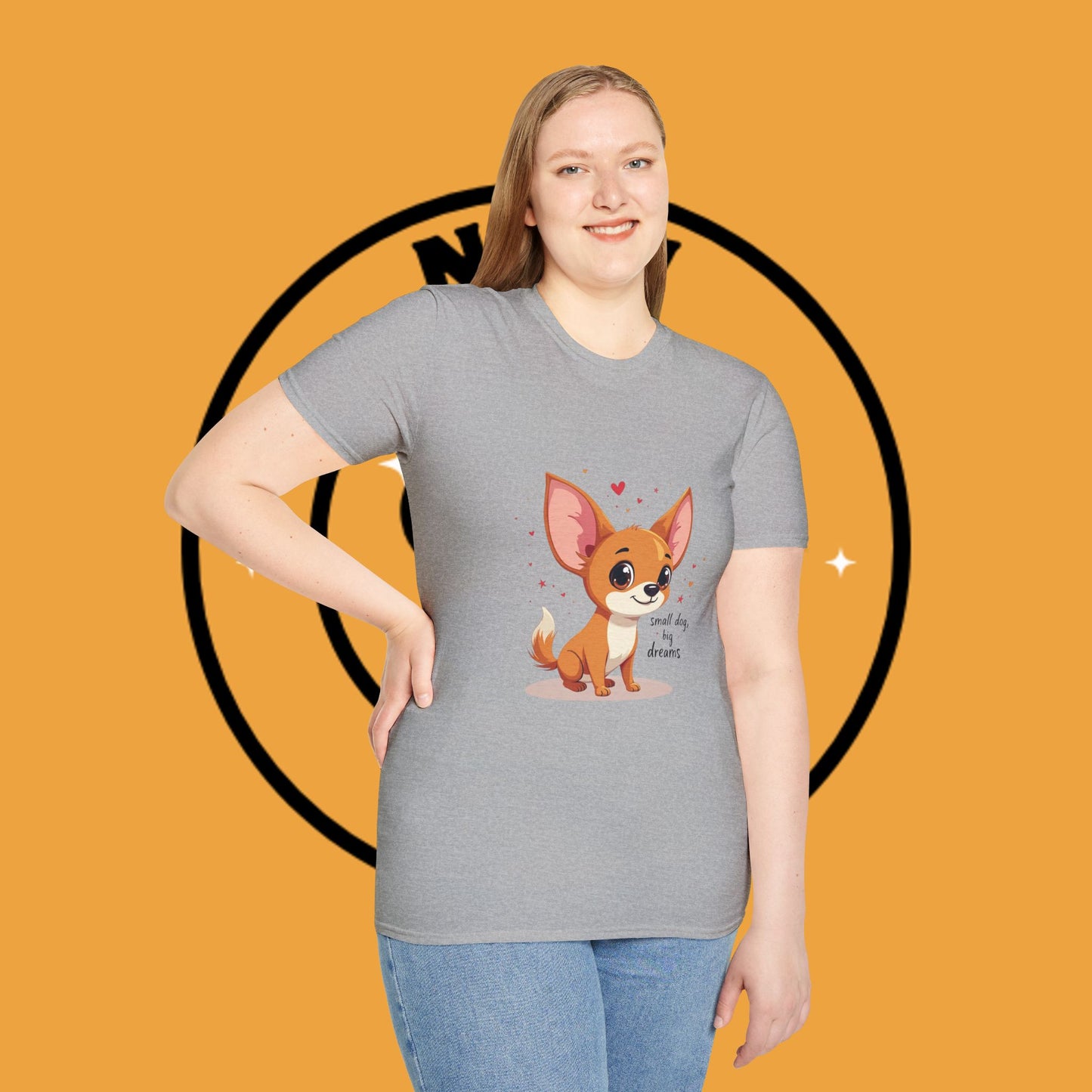 Small Dog Big Dreams Chihuahua T-Shirt - Inspirational Quote Pet Lover Tee | Motivational Puppy Shirt