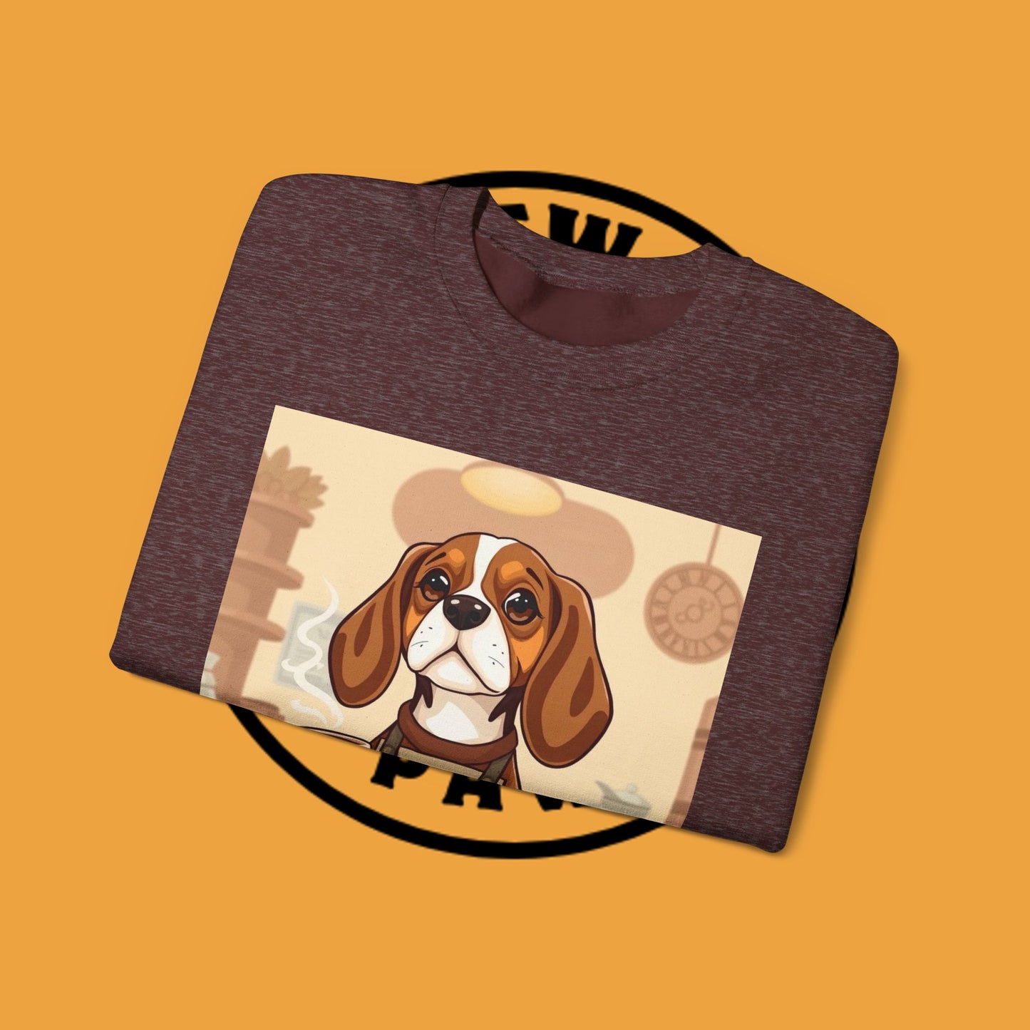 Dog Lover Crewneck Sweatshirt - Beagle Barista ☕ BARISTA BEAGLE SWEATSHIRT - BREW-TIFUL MORNINGS START HERE! ☕
