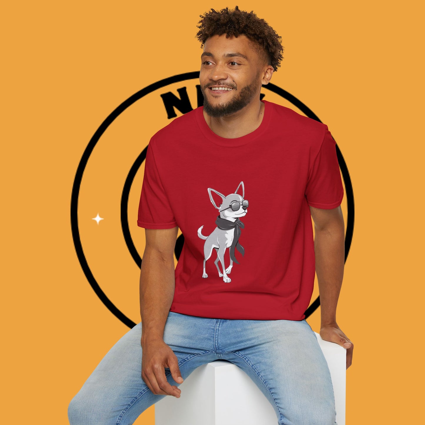 🕶️ Cool Chihuahua Sunglasses T-Shirt - Stylish Dog Aviator Scarf Tee | Hipster Pet Fashion Shirt 🕶️