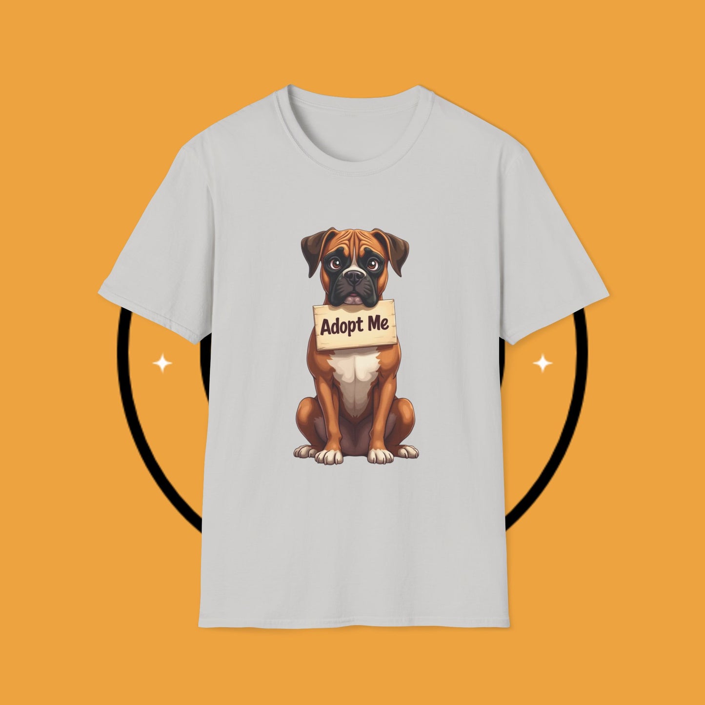 Adopt Me Boxer Dog T-Shirt - Cute Animal Rescue Awareness Tee for Dog Lovers