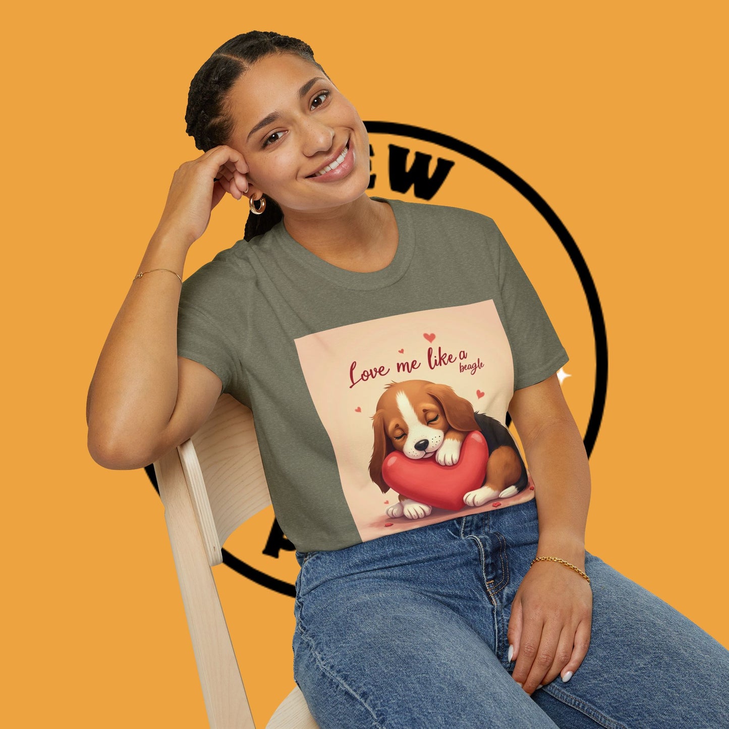 "Love Me Like a Beagle" Valentine's Day T-Shirt - Cute Dog Lover Gift | Romantic Puppy Heart Tee