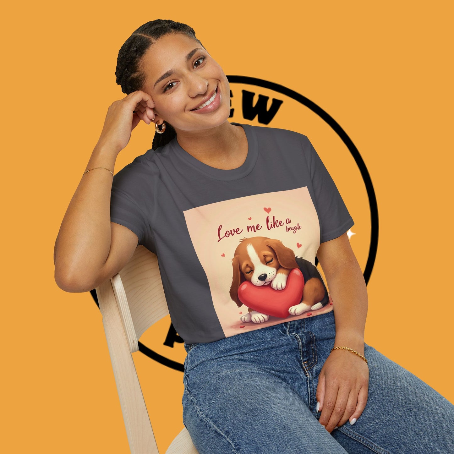 "Love Me Like a Beagle" Valentine's Day T-Shirt - Cute Dog Lover Gift | Romantic Puppy Heart Tee