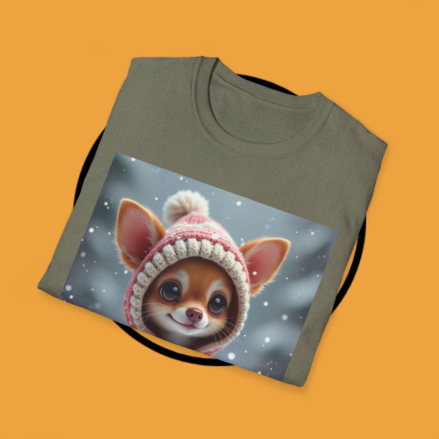 Winter Chihuahua Snow T-Shirt - Cozy Holiday Dog Art - Christmas Pet Hoodie Tee - Cute Winter Animal Shirt
