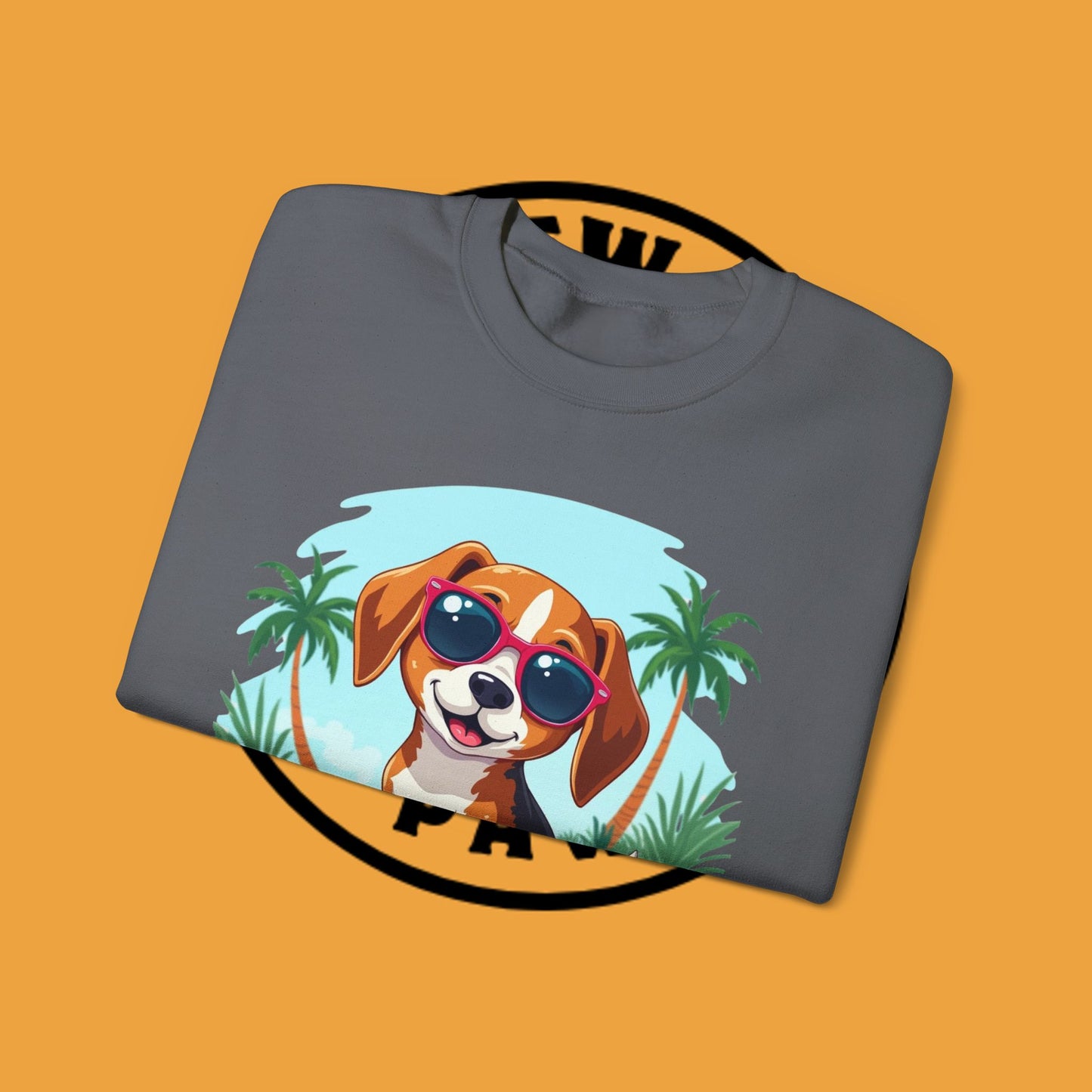 Dog Lover Crewneck Sweatshirt - Beagle surfista - Cool Summer Beagle Surfboard Sweatshirt β Perfect for Beach Vibes!