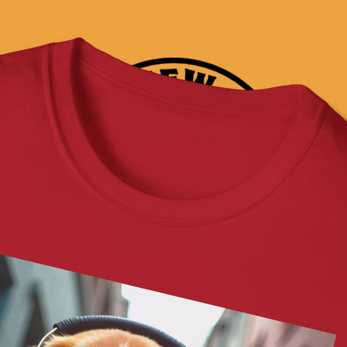 Hip Hop Beagle Dog T-Shirt - Cool Puppy with Headphones & Gold Chains Graphic Tee