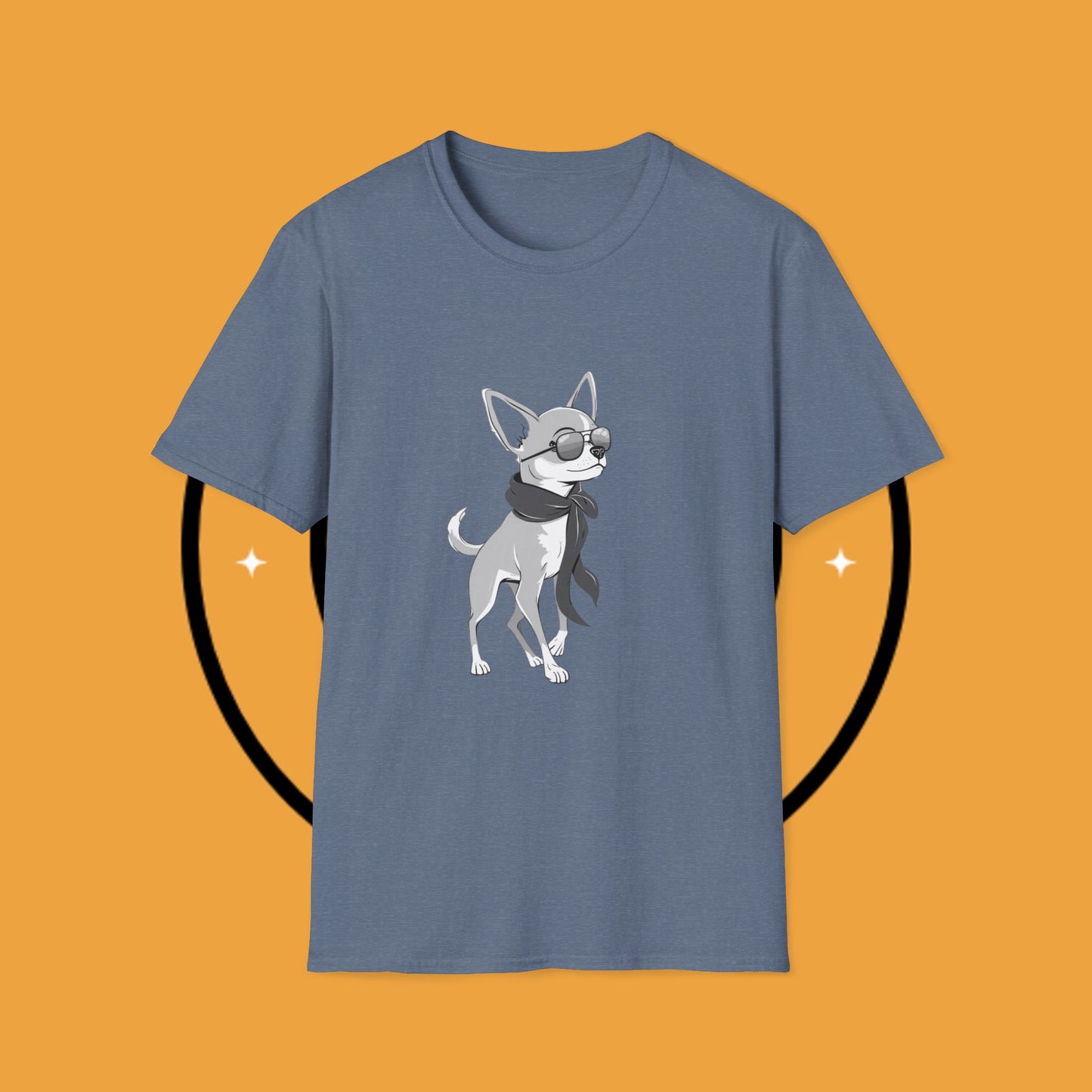 🕶️ Cool Chihuahua Sunglasses T-Shirt - Stylish Dog Aviator Scarf Tee | Hipster Pet Fashion Shirt 🕶️