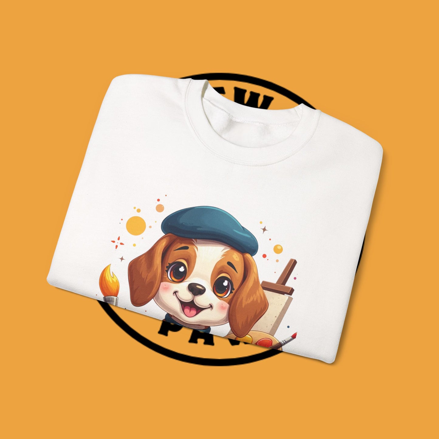 Dog Lover Crewneck Sweatshirt - Beagle Artista π¨ ARTIST BEAGLE SWEATSHIRT - UNLEASH YOUR CREATIVITY! π¨