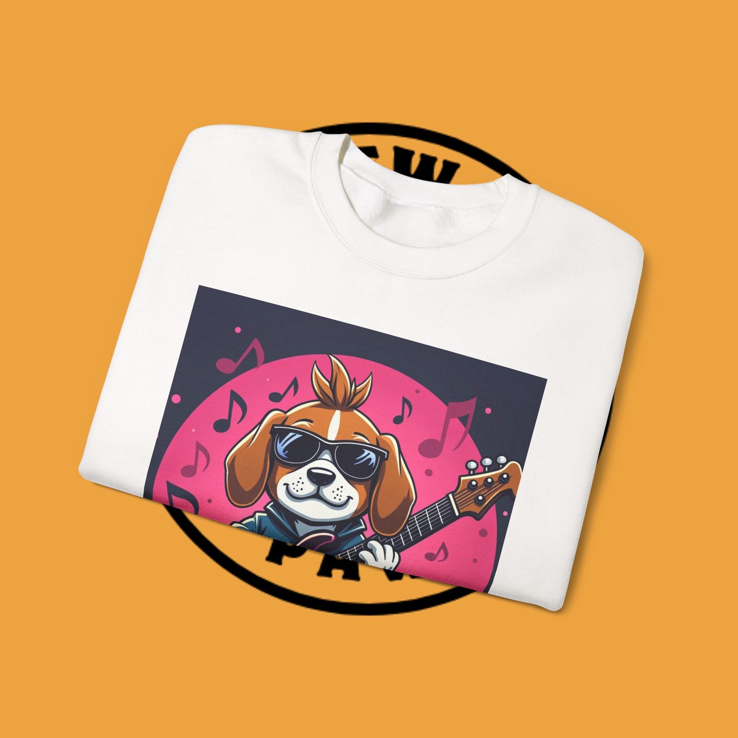 Dog Lover Crewneck Sweatshirt - Beagle Rockstar ๐ธ ROCK STAR BEAGLE SWEATSHIRT - UNLEASH YOUR INNER ROCKSTAR! ๐ธ