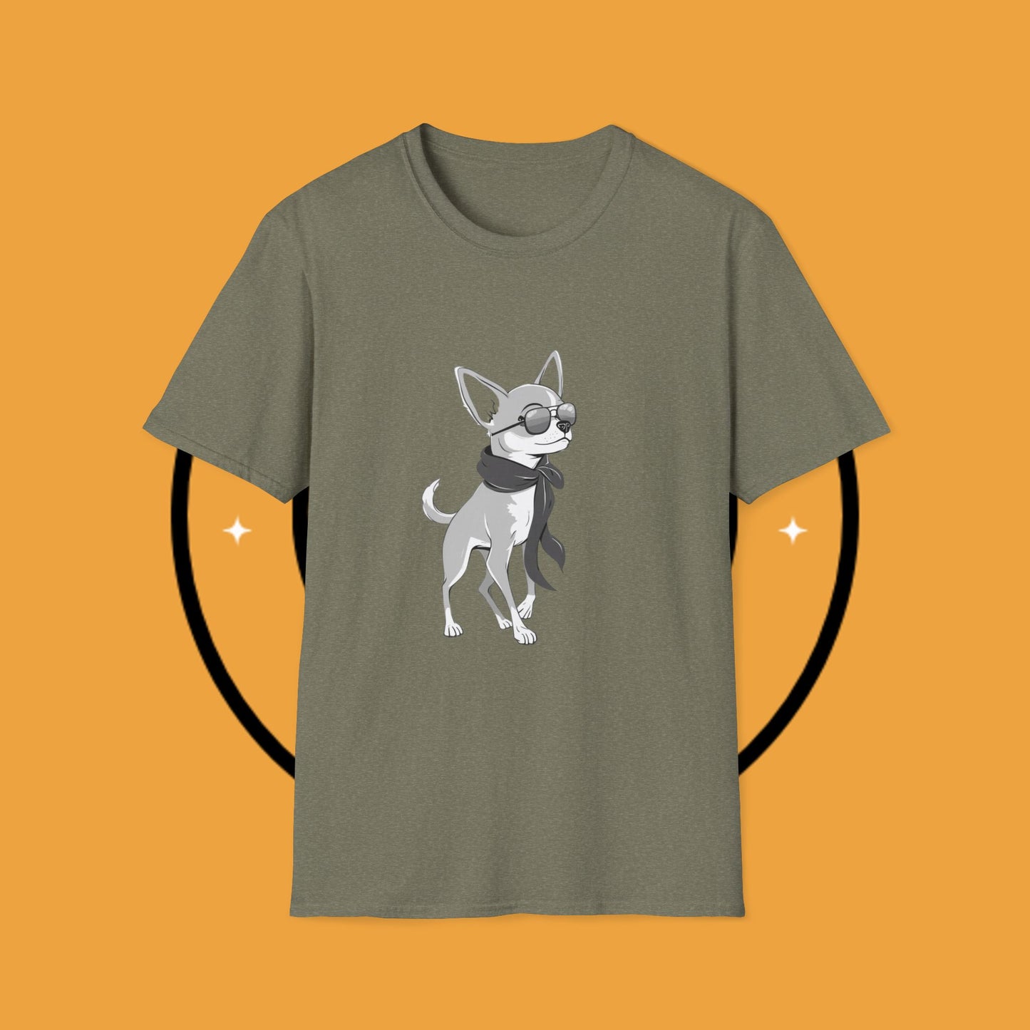 🕶️ Cool Chihuahua Sunglasses T-Shirt - Stylish Dog Aviator Scarf Tee | Hipster Pet Fashion Shirt 🕶️