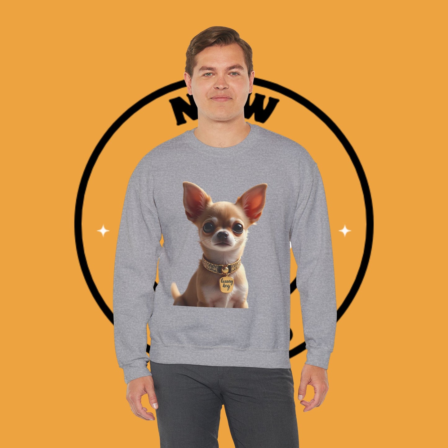 Luxury Chihuahua Sweatshirt | Premium Designer Dog Portrait | High-End Pet Lover Fashion