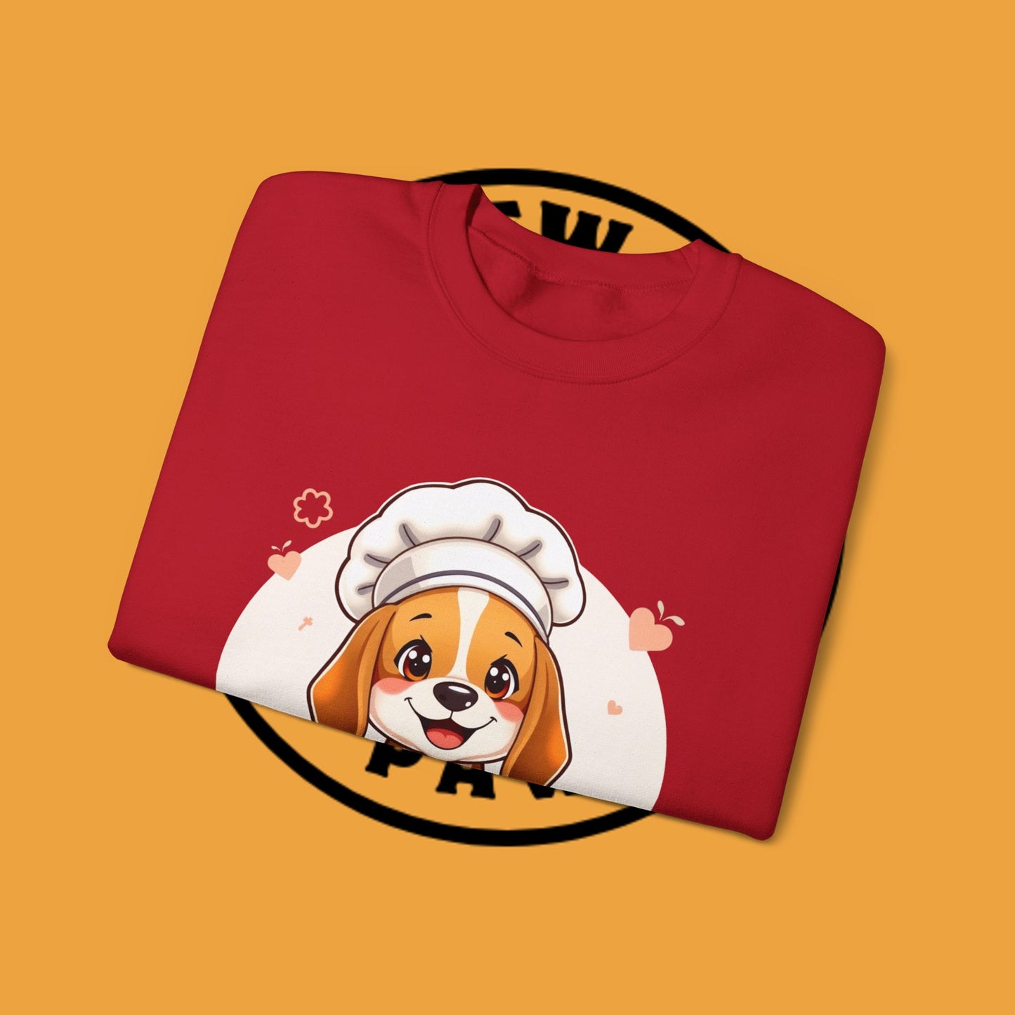 Chef Dog Crewneck Sweatshirt - Kawaii Beagle Design with Chef Hat