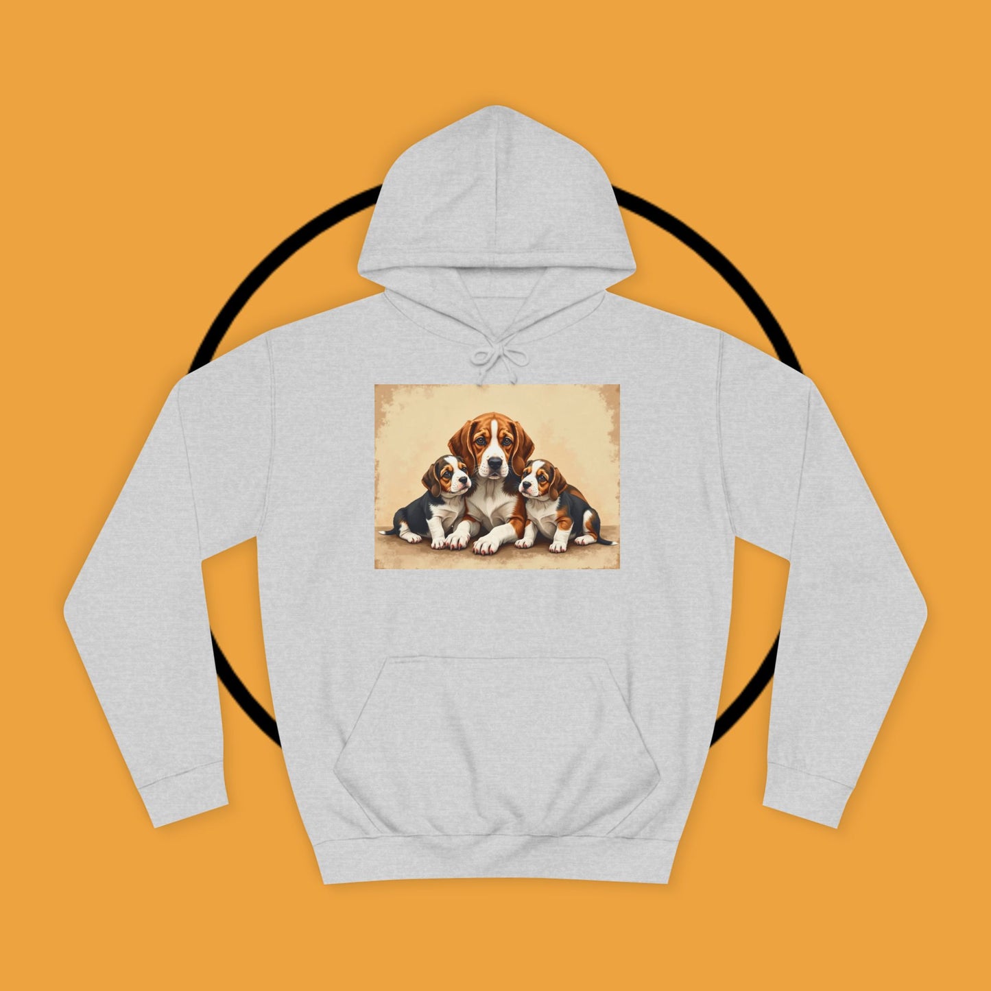 π¨βπ©βπ§βπ¦ Beagle Family Portrait Hoodie - Love Multiplied by Three! πΎ - Unisex Hoodie