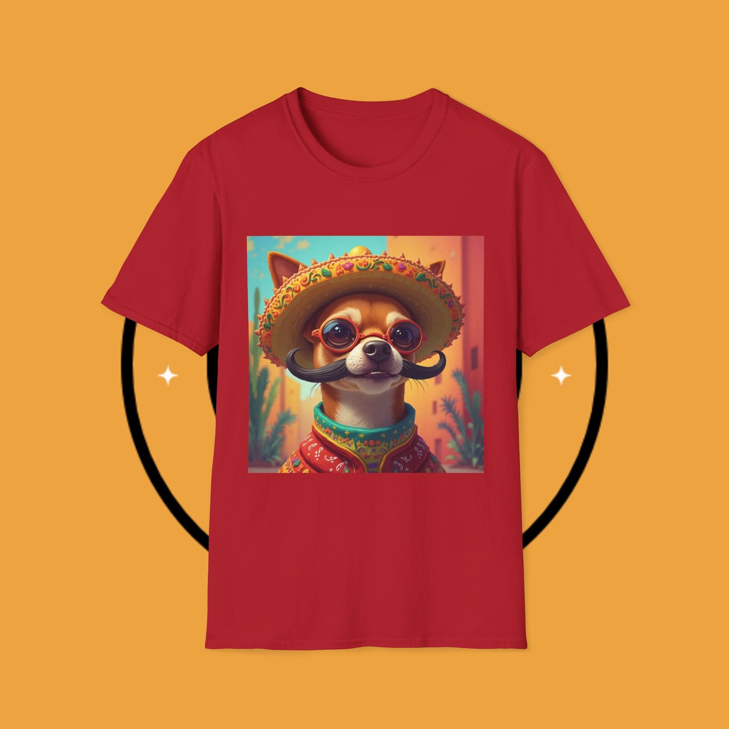 Mexican Mariachi Chihuahua T-Shirt - Cinco de Mayo Dog Art - Festive Sombrero Pet Tee - Cultural Celebration Shirt