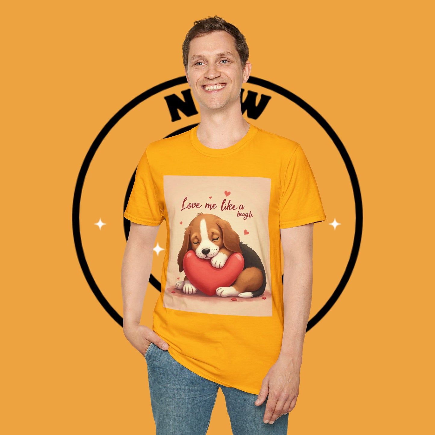 "Love Me Like a Beagle" Valentine's Day T-Shirt - Cute Dog Lover Gift | Romantic Puppy Heart Tee
