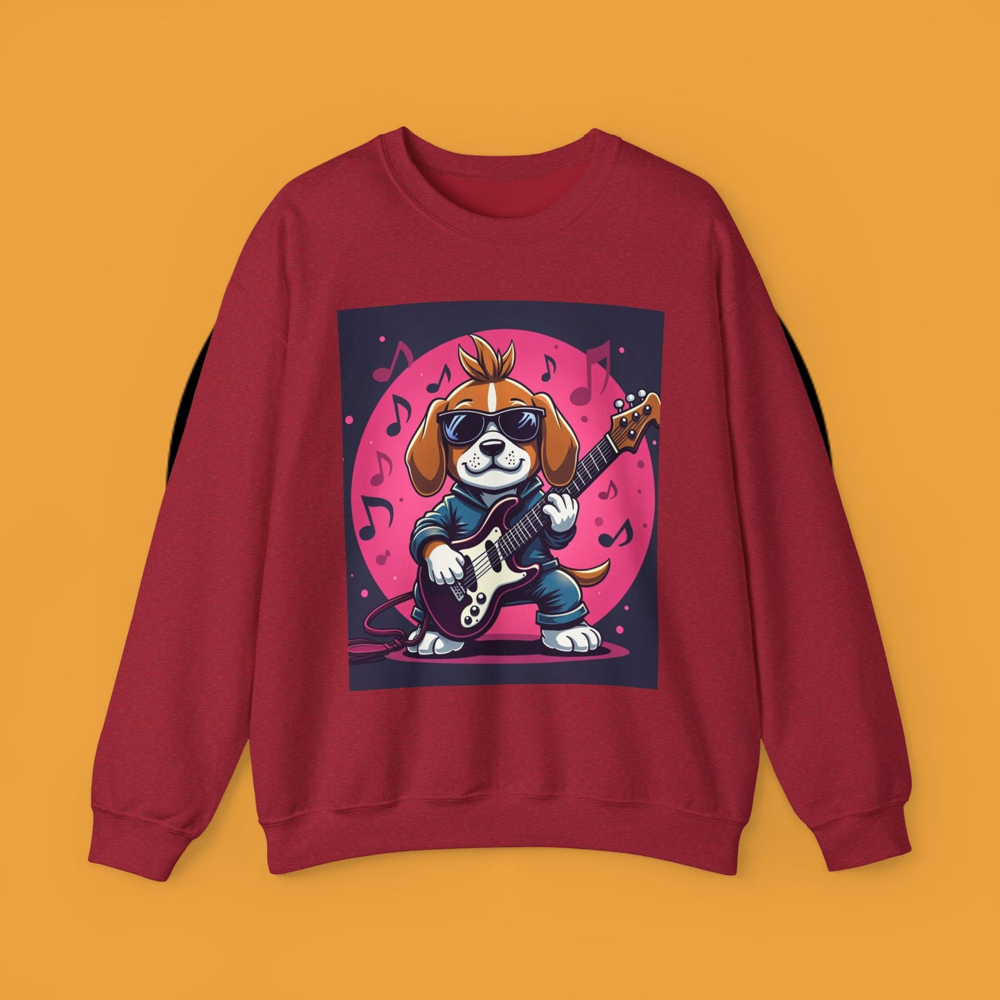 Dog Lover Crewneck Sweatshirt - Beagle Rockstar ๐ธ ROCK STAR BEAGLE SWEATSHIRT - UNLEASH YOUR INNER ROCKSTAR! ๐ธ