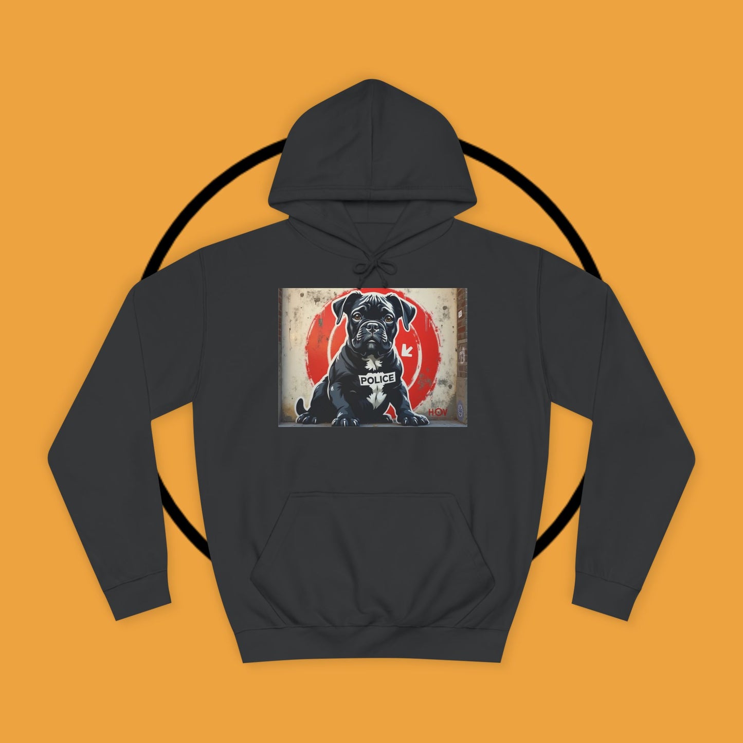 K9 Police Boxer Puppy Hoodie - Street Art Law Enforcement Design | First Responder Gift